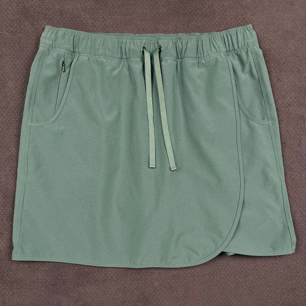 Patagonia Fleetwith Skort Womens Large Green Drawstring Active Skirt 58635
